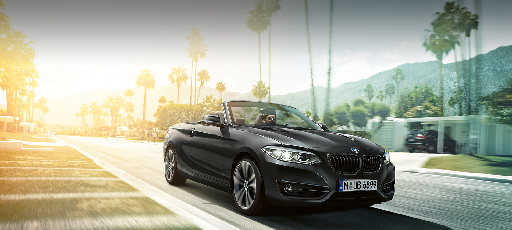 BMW 2 Series Convertible, driving shot